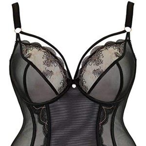 Scantilly Surrender Basque - Black - NWT!